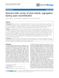 Báo cáo y học: "Genome-wide survey of post-meiotic segregation during yeast recombinati"