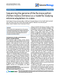 Báo cáo y học: "Sequencing the genome of the Burmese python (Python molurus bivittatus) as a model for studying extreme adaptations in snakes"