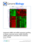 Báo cáo y học: "Integrated miRNA and mRNA expression profiling of mouse mammary tumor models identifies miRNA signatures associated with mammary tumor lineage"