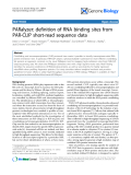 Báo cáo y học: " PARalyzer: definition of RNA binding sites from PAR-CLIP short-read sequence data"