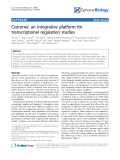 Báo cáo y học: " Cistrome: an integrative platform for transcriptional regulation studies"