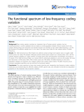 Báo cáo y học: "The functional spectrum of low-frequency coding variation"