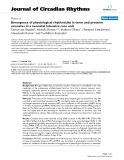 Báo cáo y học: "Emergence of physiological rhythmicity in term and preterm neonates in a neonatal intensive care unit"Ơ