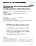 Báo cáo y học: "Transition into daylight saving time influences the fragmentation of the rest-activity cycle"