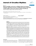 Báo cáo y học: " Natural daylight restricted to twilights delays the timing of testicular regression but does not affect the timing of the daily activity rhythm of the house sparrow (Passer domesticus)"