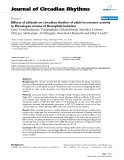 Báo cáo y học: "Effects of altitude on circadian rhythm of adult locomotor activity in Himalayan strains of Drosophila helvetica"