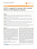 Báo cáo y học: "CLOCK is suggested to associate with comorbid alcohol use and depressive disorders"