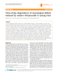 Báo cáo y học: "Time-of-day dependence of neurological deficits induced by sodium nitroprusside in young mice"