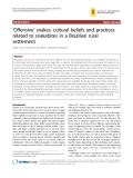 Báo cáo y học: "Offensive’ snakes: cultural beliefs and practices related to snakebites in a Brazilian rural settlement"