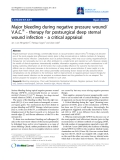 Báo cáo y học: " Major bleeding during negative pressure wound/ V.A.C.® - therapy for postsurgical deep sternal wound infection - a critical appraisal"