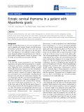 Báo cáo y học: "Ectopic cervical thymoma in a patient with Myasthenia gravis"