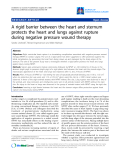 Báo cáo y học: " A rigid barrier between the heart and sternum protects the heart and lungs against rupture during negative pressure wound therapy"