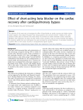 Báo cáo y học: "Effect of short-acting beta blocker on the cardiac recovery after cardiopulmonary bypass"