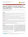 Báo cáo y học: "Indigenous utilization of termite mounds and their sustainability in a rice growing village of the central plain of Laos"