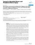 Báo cáo y học: "Non-invasive neurosensory testing used to diagnose and confirm successful surgical management of lower extremity deep distal posterior compartment syndrome"