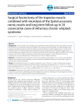 Báo cáo y học: "Surgical fasciectomy of the trapezius muscle combined with neurolysis of the Spinal accessory nerve; results and long-term follow-up in 30 consecutive cases of refractory chronic whiplash"