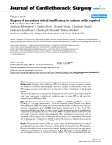 Báo cáo y học: "Surgery of secondary mitral insufficiency in patients with impaired left ventricular function"