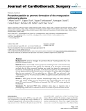 Báo cáo y học: "Proanthocyanidin to prevent formation of the reexpansion pulmonary edema"