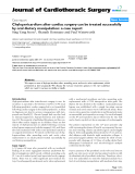 Báo cáo y học: "Chylopericardium after cardiac surgery can be treated successfully by oral dietary manipulation: a case report"