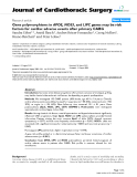 Báo cáo y học: "Gene polymorphisms in APOE, NOS3, and LIPC genes may be risk factors for cardiac adverse events after primary CABG"