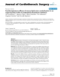 Báo cáo y học: "Cardiorespiratory effects of venous lipid micro embolization in an experimental model of mediastinal shed blood reinfusion"