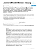 Báo cáo y học: "Beneficial effect of the oxygen free radical scavenger amifostine (WR-2721) on spinal cord ischemia/reperfusion injury in rabbits"