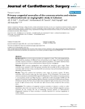 Báo cáo y học: "Primary congenital anomalies of the coronary arteries and relation to atherosclerosis: an angiographic study in Lebanon"