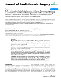 Báo cáo y học: "Left ventricular diastolic dysfunction of the cardiac surgery patient; a point of view for the cardiac surgeon and cardio-anesthesiologist"