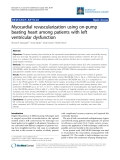 Báo cáo y học: "Myocardial revascularization using on-pump beating heart among patients with left ventricular dysfunction"