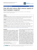 Báo cáo y học: "Does left atrial volume affect exercise capacity of heart transplant recipients"