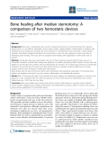 Báo cáo y học: "Bone healing after median sternotomy: A comparison of two hemostatic device"