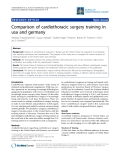 Báo cáo y học: "Comparison of cardiothoracic surgery training in usa and germany"