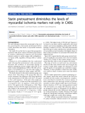 Báo cáo y học: " Statin pretreatment diminishes the levels of myocardial ischemia markers not only in CAB"