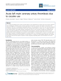 Báo cáo y học: "Acute left main coronary artery thrombosis due to cocaine use"