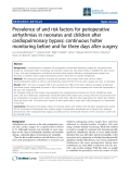 Báo cáo y học: "Prevalence of and risk factors for perioperative arrhythmias in neonates and children after cardiopulmonary bypass: continuous holter"