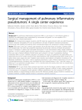 Báo cáo y học: "Surgical management of pulmonary inflammatory pseudotumors: A single center experience"