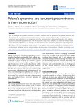 Báo cáo y học: "Poland’s syndrome and recurrent pneumothorax: is there a connection"