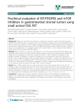 báo cáo khoa học: " Preclinical evaluation of KIT/PDGFRA and mTOR inhibitors in gastrointestinal stromal tumors using small animal FDG PET"