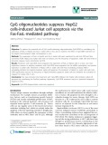 báo cáo khoa học: "CpG oligonucleotides suppress HepG2 cells-induced Jurkat cell apoptosis via the Fas-FasL-mediated pathway"