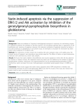 báo cáo khoa học: " Statin-induced apoptosis via the suppression of ERK1/2 and Akt activation by inhibition of the geranylgeranyl-pyrophosphate biosynthesis in glioblastoma"