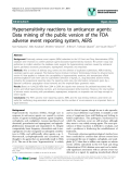 báo cáo khoa học: "Hypersensitivity reactions to anticancer agents: Data mining of the public version of the FDA adverse event reporting system, AERS"