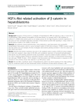 báo cáo khoa học: "HGF/c-Met related activation of b-catenin in hepatoblastoma"