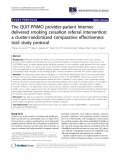 báo cáo khoa học: " The QUIT-PRIMO provider-patient Internetdelivered smoking cessation referral intervention: a cluster-randomized comparative effectiveness trial: study protocol"
