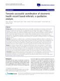 báo cáo khoa học: "Towards successful coordination of electronic health record based-referrals: a qualitative analysis"