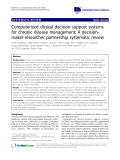 báo cáo khoa học: "Computerized clinical decision support systems for chronic disease management: A decisionmaker-researcher partnership systematic review"