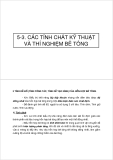 Các tính chất kỹ thuật và thí nghiệm bê tông