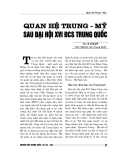 Báo cáo nghiên cứu khoa học " QUAN HỆ TRUNG - MỸ SAU ĐẠI HỘI XVI ĐẢNG CỘNG SẢN TRUNG QUỐC "