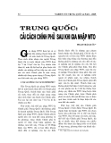 Báo cáo nghiên cứu khoa học " TRUNG QUỐC - CẢI CÁCH CHÍNH PHỦ SAU KHI GIA NHẬP WTO "