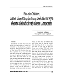 Báo cáo nghiên cứu khoa học " Đại hội Đảng Cộng Sản Trung Quốc lần thứ XVII - Xây dựng xã hội với cải thiện dân sinh là trọng điểm "