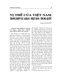 Báo cáo nghiên cứu khoa học " Vị thế của Viêt Nam trong hợp tác ASEAN - Nhật Bản - Trung Quốc "